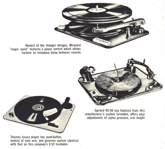 Miracord, Garrard and Thorens Turntables