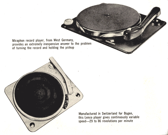 Miraphon and Lenco Turntables
