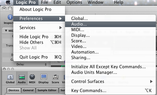 Logic Pro Audio Preferences