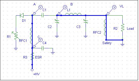 Charging path for blocking capacitor