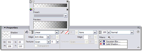 Adding a linear gradient to alter the shadow’s fade from solid to transparent