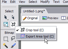 The Export Area Tool