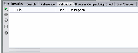 Results panel