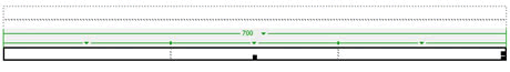 A second table with one row and three columns appears below your first table.