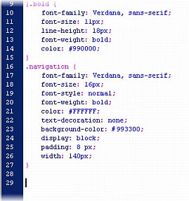 Create some space after the .navigation class