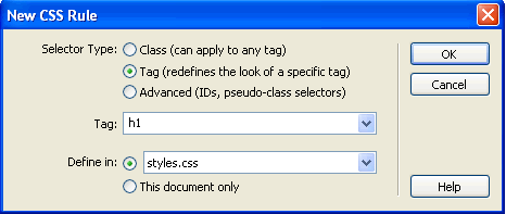 new css rule -tag