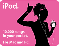 Apple iPod advert, copyright Apple