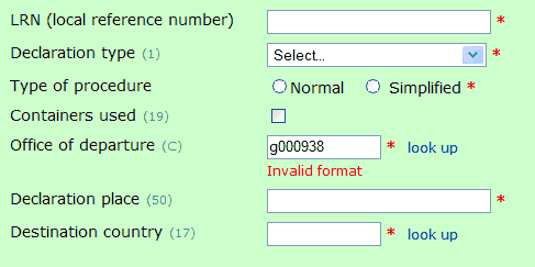 Example of grouping in form elements